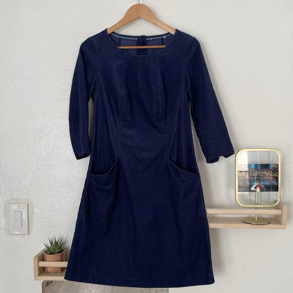No Brand Navy Corduroy Dress Women's Size Small/Medium‎